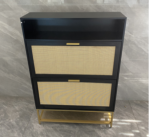 Lujoso diseño moderno de ratán, <span class=keywords><strong>Zapatero</strong></span> convertible de madera, <span class=keywords><strong>Zapatero</strong></span>, muebles para el hogar, sala de estar, taller, sótano, gimnasio - Product Image 6