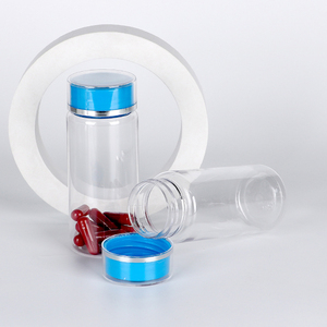 Customized Pharmaceutical Packaging Transparent Bottle PET Plastic Capsule <b>Container</b> For <b>Pill</b> Health Products with Screw Cap - Product Image 1