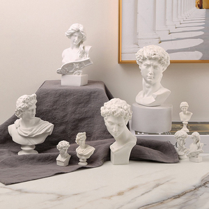 Esculturas Artísticas de Resina de Estilo Nórdico, Figuras Griegas Famosas, Busto Romano, <span class=keywords><strong>Estatua</strong></span> de <span class=keywords><strong>David</strong></span>, Venus, para Decoración de Escritorio, Estudio y Hogar - Product Image 2