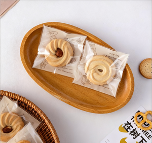 Nouveau Style Transparent épaissi sac auto-scellant pochette <span class=keywords><strong>d</strong></span>'emballage de qualité alimentaire pour Cookie flocon de neige croustillant Nougat boulangerie sac à biscuits - Product Image 4