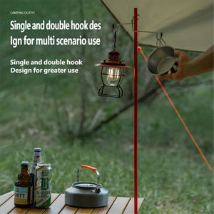 Soporte <span class=keywords><strong>de</strong></span> Lámpara Plegable para Acampar al Aire Libre, Soporte <span class=keywords><strong>de</strong></span> Lámpara <span class=keywords><strong>de</strong></span> Escritorio Portátil <span class=keywords><strong>de</strong></span> Aleación <span class=keywords><strong>de</strong></span> Aluminio Ultraligero <span class=keywords><strong>de</strong></span> 1 mm, Soporte <span class=keywords><strong>de</strong></span> Poste para Lámpara Colgante - Product Image 3