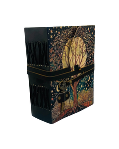 Carnet en cuir fait main Arbre de Vie, Grimoire phases lunaires, Journal vintage avec 200 à 400 pages, Cadeau pour elle - Product Image 3