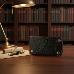 Vintage Open Bifold <b>RFID</b> <b>Blocking</b> Short <b>Wallet</b> Genuine Cow Leather Coin Purse Simple Portable Card Holder Nylon Lining Thread 7 - Product Image 3