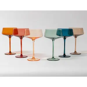 Многоцветные бокалы для шампанского смешанного цвета, 10 унций
