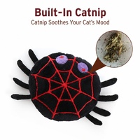 En stock, vente en gros, personnalisable : Jouet à mâcher interactif en peluche pour chat, thème Halloween (araignée, citrouille, fantôme, chauve-souris), avec herbe à chat, pour le jeu