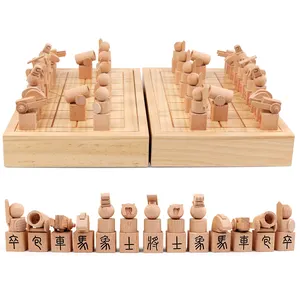 Хит продаж, Деревянный Китайский трехмерный Шахматный набор, Детская шахматная доска с шахматными деталями для тренировок взрослых