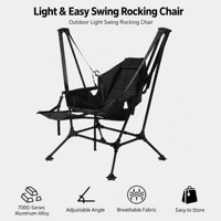 Chaise suspendue d'extérieur moderne en aluminium, portable, pliable, respirante, confortable, réglable en hauteur, pour le camping, le pique-nique, la randonnée, la pêche
