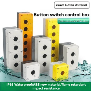 ABS 푸시 버튼 스위치 컨트롤 박스 22mm 직경 IP65 전자 구조 순간 작동 1NO1NC 10A 최대. 220V 16A 플라스틱 10A - Product Image 2