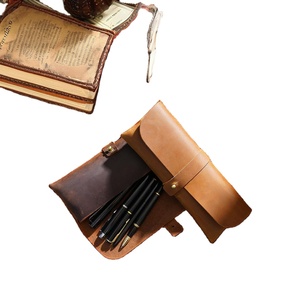 Vintage da bò da bút chì trường hợp đơn giản học sinh trường hợp văn phòng phẩm công suất lớn người đàn ông của món quà bút túi tuyệt vời như một món quà - Product Image 6