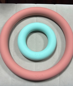 Yoga Pilates <b>Weight</b> Ring <b>Dumbbell</b> 5/8/10/15 LB Anti-slip Silicone Surface Soft Custom Logo Fitness Gym Home Power Ring - Product Image 6