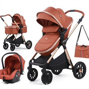 Cochecito Plegable 3 en 1 Estilo Europeo, Multifuncional con Silla <span class=keywords><strong>de</strong></span> Auto, Gran Venta - Product Image 2