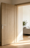 Porte intérieure en bois massif insonorisée à ouverture latérale avec surface finie, design moderne pour villa et appartement