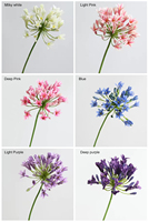 Mur floral artificiel en soie blanche Agapanthus, fait main, réaliste, longue durée, vente en gros pour mariage et Saint-Valentin