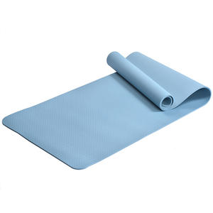 Esterilla gruesa de TPE para <span class=keywords><strong>yoga</strong></span>, tapete de una sola capa de gran tamaño, con forma de logotipo personalizado, negra, estampada, ecológica, fitness - Product Image 5