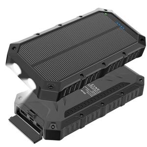 Chargeur de téléphone portable d'extérieur 36000 mAh 20000 mAh, batterie solaire multifonctionnelle avec lumière LED pour les voyages - Product Image 2