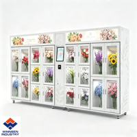 Distributeur automatique de bouquets de fleurs haut de gamme Winnsen, personnalisable en libre-service avec un retour sur investissement élevé