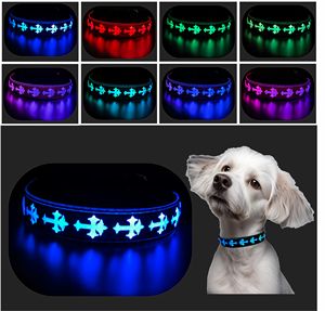 Collier LED pour animaux de compagnie rechargeable par USB, à motif de patte de chien 3D, en sangle de polyester et de caoutchouc confortable, très vendu - Product Image 6
