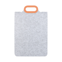 Étui pour ordinateur portable en PU et feutre de qualité supérieure, sac de chargement sans fil durable avec support de refroidissement, pochette amovible et tapis de souris pour les voyages d'affaires