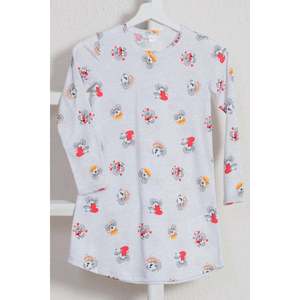 Tunique à manches longues pour enfants Disney, pull gris mélangé, coupe trapèze, en jersey confortable, vêtements pour tout-petits - Product Image 1