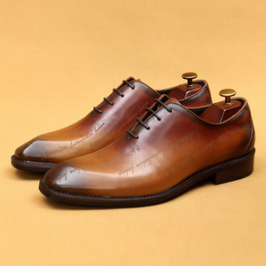 Zapatos de Vestir de Cuero para Hombre, Oxfords de Cuero de Grano Completo, Zapatos de Boda de Estilo Británico de Alta Gama - Product Image 3