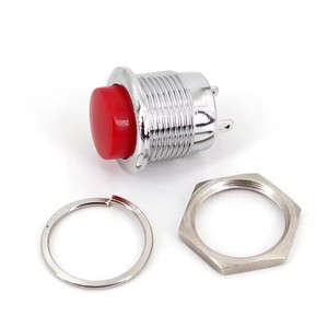 Honyone PB02-M kim loại 16 Mét momentary 2pin SPST thường mở thiết lập lại push button chuyển 6A/125VAC - Product Image 4