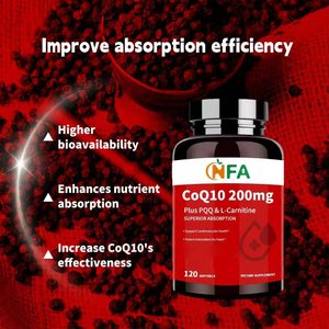 Capsules de CoQ10 de haute qualité en gros, vitamine E, oméga 3, 100 % naturel, soutien de la santé musculaire et osseuse pour hommes et femmes - Product Image 6