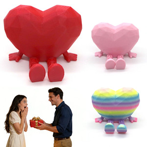 3D Printed Heart Figurine <b>PLA</b> Valentine's Day Gift Ornament Creative Craft Toy - Product Image 1