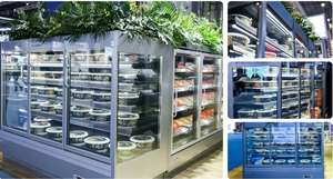 1.5 मीटर डबल तापमान एयर कूलिंग सेमी-ऊर्ध्वाधर आइसक्रीम और जमे हुए खाद्य मांस प्रदर्शन फ्रीजर के साथ फ्रीजर - Product Image 2