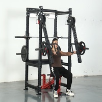 Équipement de gymnastique d'exercice de sport poids multifonctionnels squat smith machine rack de puissance cage de gymnastique