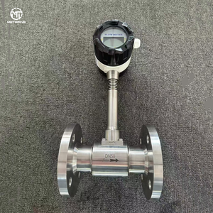 Meteran uap pusaran dapat disesuaikan baja tahan karat untuk media cair minyak Gas air pengukur aliran air perusahaan Tiongkok pemasok OEM - Product Image 1