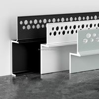 Système de plinthes modernes en alliage d'aluminium TK Factory pour la finition des sols d'appartements et d'hôtels, tous accessoires, coins de jonction rapides