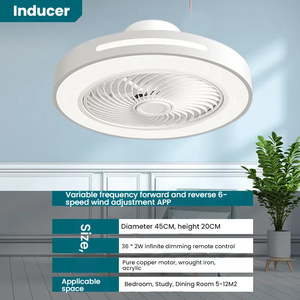 Hiện đại 3-Blade quạt trần với LED chiếu <span class=keywords><strong>s</strong></span>áng DC Motor Dimmable & điều khiển từ xa cho nhà văn phòng - Product Image 3