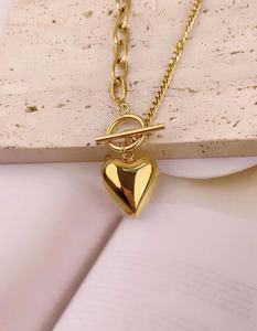 <span class=keywords><strong>Collier</strong></span> en acier inoxydable bijoux en acier inoxydable personnalisés vente en gros délicat <span class=keywords><strong>collier</strong></span> coeur plaqué <span class=keywords><strong>or</strong></span> 18 carats - Product Image 2