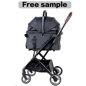 Sang trọng 2-in-1 vật nuôi xe đẩy tùy chỉnh nhôm mini Dog giỏ hàng với sang trọng thiết kế mới một thứ hai gấp Dog Travel sản phẩm - Product Image 2