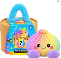 Nouveau Jouet Anti-Stress en Peluche Squishy en Forme de Boulette de Noël de Dessin Animé, Mignonne Boulette en Peluche avec Cuiseur Vapeur à Presser