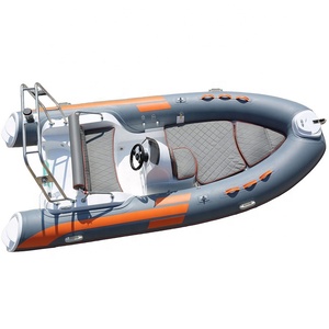 Thuyền cao tốc thể thao RIB Hypalon 4,3m (14ft) đạt chứng nhận CE, thân vỏ sợi thủy tinh, chất liệu PVC, mới, kèm động cơ, sản xuất tại Trung Quốc - Product Image 6