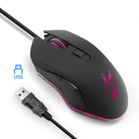 Mouse Ergonómico para Diestros, 3600 DPI, Tipo-C, Cableado, RGB, para Juegos, Conexión USB, Compatible con Teléfonos Inteligentes y PC