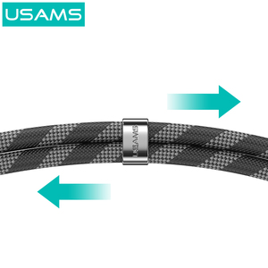 Cordon de téléphone USAMS SJ745 avec câble de charge PD 60W, design tendance 2-en-1 USB-C vers USB-C, pour tour de cou et <span class=keywords><strong>poignet</strong></span>, accessoires pour téléphones mobiles - Product Image 3