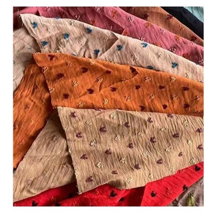 Tela Ligera de 150-170GSM, 180 CEY, de Poliéster Puro, Doble Cara, con Diseño de Flores Cortadas, Elástica, de Fibra Compuesta Tejida, para Prendas de Niñas - Product Image 3
