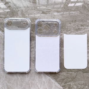 Coque de téléphone en aluminium anti-chute à quatre coins pour sublimation, compatible <span class=keywords><strong>iPhone</strong></span> 17, 17 Pro, 17 Air, 17 Pro Max – Coque transparente personnalisable vierge - Product Image 2