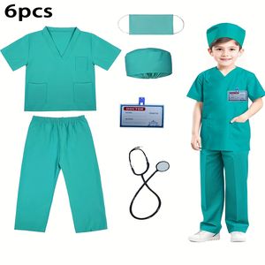 Juego <span class=keywords><strong>de</strong></span> niños para niños pequeños, traje quirúrgico <span class=keywords><strong>de</strong></span> médico, uniforme, conjunto <span class=keywords><strong>de</strong></span> disfraz <span class=keywords><strong>de</strong></span> Cosplay para niños y niñas, disfraz <span class=keywords><strong>de</strong></span> Halloween - Product Image 3