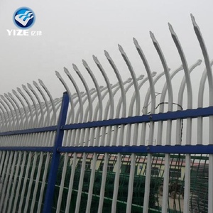 Thiết kế cho ống thép tấm hàng rào kim loại cong picket hàng rào palisade Châu Âu nhôm rào lại hàng rào rèn sắt - Product Image 4