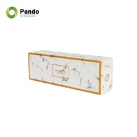 Boîte à biscuits en carton blanc rectangulaire ondulé avec fenêtre
