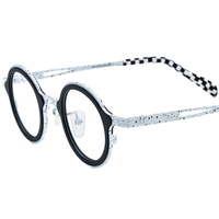 Monture de lunettes en titane et acétate de haute qualité, unisexe, style vintage, rondes, nouvelles lunettes optiques de créateur