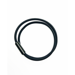 Collier Énergétique Sportif Unisexe en Silicone Kelutd - Anneau Magnétique Énergétique Anionique en Acier Inoxydable 316L Plaqué Sous Vide 50cm - Product Image 5