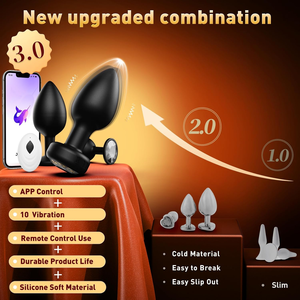 Giocattoli Sessuali per Adulti, <span class=keywords><strong>Plug</strong></span> Anale con 10 Modalità di Vibrazione, Telecomando, Massaggiatore Prostatico, Giocattoli Anali per Uomini e Donne - Product Image 3