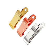 Clip Metálico Electrochapado con Logotipo Personalizado OEM, 13x40mm, con Orificio para Colgar, para Fotos, Notas, Oficina, Escuela