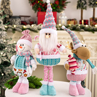 Nouvelle poupée en peluche extensible de Noël rose de Noël pour cadeau pour enfants