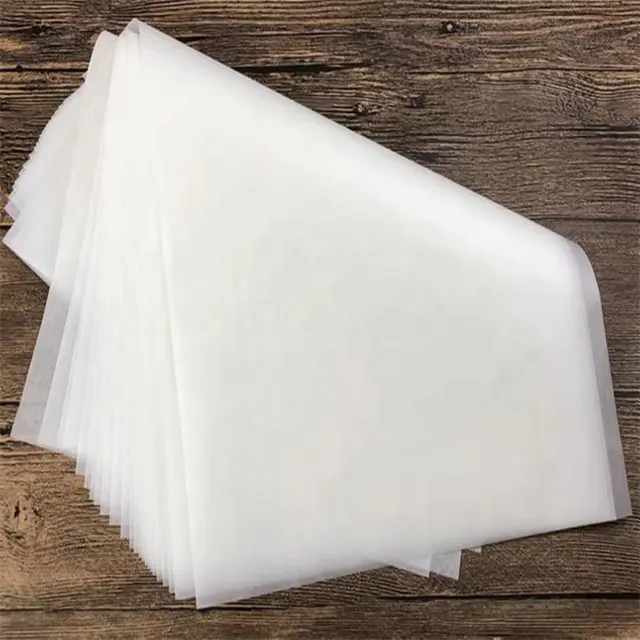Papel impermeable a prueba de grasa para embalaje de postres, papel de envoltorio de pergamino de silicona para rollos de embalaje