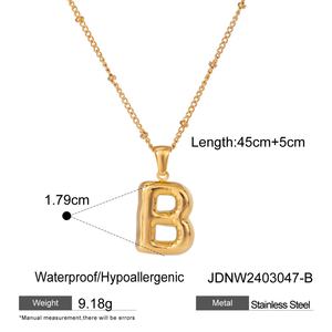 18K Gold Plated Stainless Steel Letter <b>Initial</b> Necklace - Personalized Alphabet Pendant Jewelry , Dainty & Trendy Gift for Her - Product Image 6